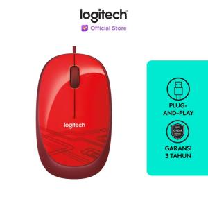 Logitech M105 Mouse Kabel USB Optical - Red