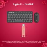 Logitech x SanDisk Exclusive Pebble 2 Mouse Keyboard Graphite