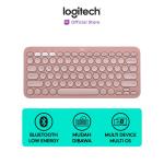 Logitech Pebble Keys2 K380s Keyboard Wireless Bluetooth MultiPerangkat - Tonal Rose