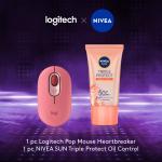 Logitech X NIVEA Exclusive Bundle - POP Mouse Heartbreaker