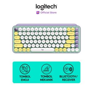 Logitech POP Keys Keyboard Wireless Mechanical Compact, Emoji Keys - Daydream