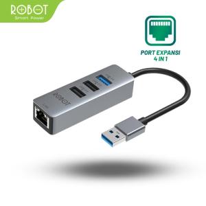 ROBOT 4 in 1 USB Hub 3.0 / 2.0 with 10 / 100 Mbps LAN RJ45 Ethernet