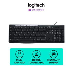 Logitech K200 Keyboard Multimedia USB Kabel untuk Komputer / Laptop