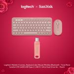 Logitech x SanDisk Exclusive Pebble 2 Mouse Keyboard Rose