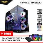 Armaggeddon Nimitz TR8000 Extended E ATX Gaming PC Case Tempered Glass - Hitam, TR8000 ONLY