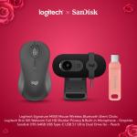 Logitech x SanDisk Exclusive M550 Mouse Wireless dan Brio Webcam