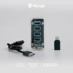 Rexus USB Hub 3.1 H336 4 Port + Converter Type C