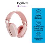 Logitech Zone Vibe 100 Headphone Wireless Bluetooth Noise Cancelling - Rose