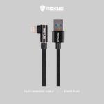 Rexus USB Cable Data CB135C Type C 2M Fast Charging 2.4A - Abu-abu