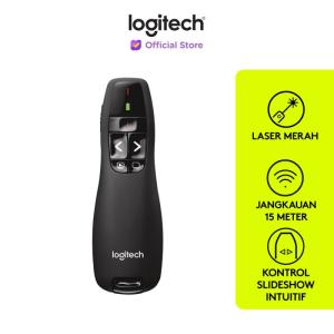 Logitech R400 Remote Pointer Presentasi Wireless Laser Merah