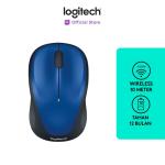 Logitech M235 Mouse Wireless Grip Karet Nyaman - Blue