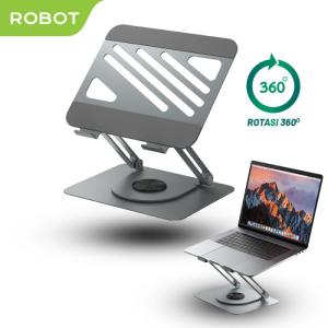 ROBOT RT-LS06 Rotate 360° Liftable & Foldable Laptop Stand Silver