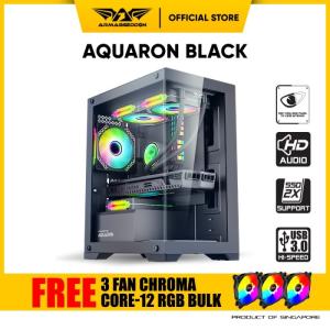 Casing Gaming Armaggeddon Aquaron M-ATX - Front & Side Panel - BLACK