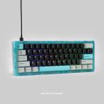 Rexus Keyboard Gaming Mechanical Daxa M61 Barebone Resin - Resin Blue, Geteron Brown