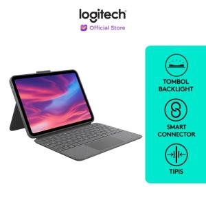 Logitech Combo Touch Keyboard Case Backlit Trackpad for iPad 10th Gen