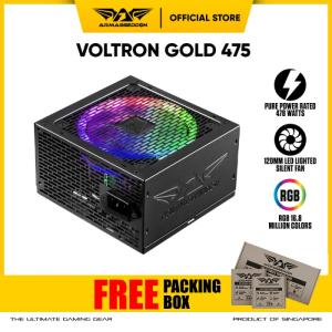 Armaggeddon Voltron Gold 475 RGB Power Supply Unit Silent Fan Warranty - PSU ONLY