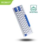 ROBOT WORKMATE IV Mechanical Wired Keyboard Gaming 94 Keys PBT Keycaps - White + Blue