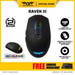 Mouse Gaming Armaggeddon Raven-III (4800 CPI) RGB Free Mousematt - No Name, MOUSE ONLY