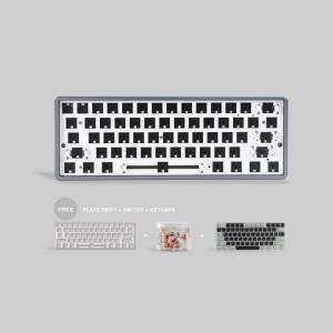 Rexus Keyboard Gaming Mechanical Daxa M61 Barebone Alumunium - Dark Grey, Outemu Brown