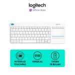 Logitech K400 Plus Keyboard Wireless Touchpad untuk PC,SmartTV - White