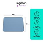 Logitech Mouse Pad Studio Series Alas Polos, Anti-Slip - Blue Grey