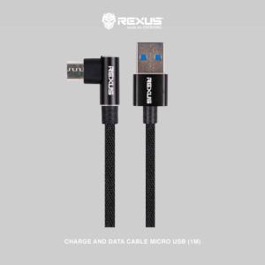 Rexus USB Cable Data CB135M Micro USB 1M Fast Charging 2.4A - Hitam