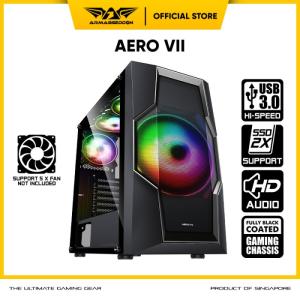 Armaggeddon AERO VII ATX Gaming PC Case with Tempered Glass Side Panel - CASE ONLY