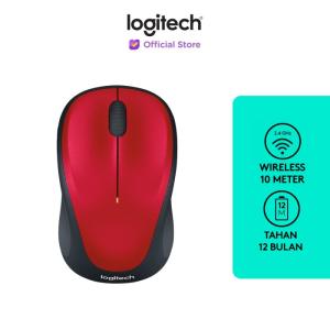 Logitech M235 Mouse Wireless Grip Karet Nyaman - Red