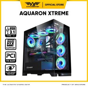 Casing Gaming Armaggeddon Aquaron Xtreme E-ATX | Front & Side Panel - BLACK