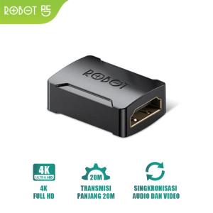 ROBOT Adapter Ekstensi Kabel HDMI Female to Female RHH10 4K HD Ori