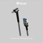 Kabel Data Micro Rexus CB161M 1M Fast Charging 2.4A - Abu-abu